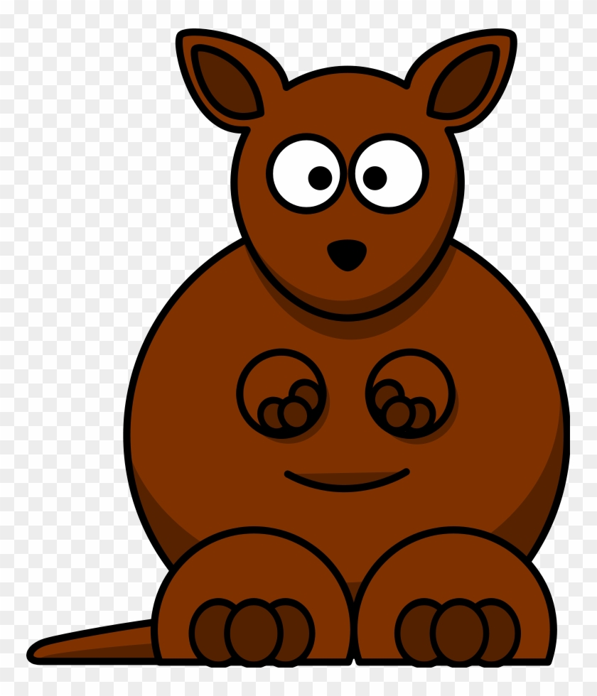 Cartoon Kangaroo Clipart Vector Clip Art Online Royalty - Kangaroo Cartoon #1242518