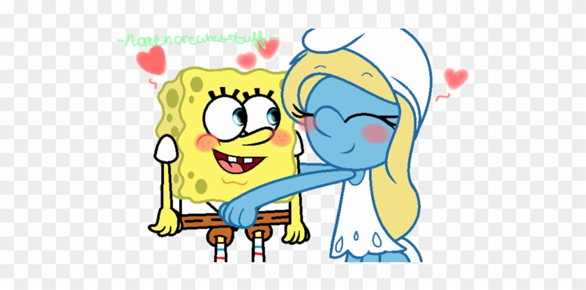 Spongebob And Smurfette By Noreencreatesstuff - Poppy And Smurfette #1242590