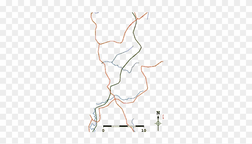 Roads And Rivers Around Shelly Beach, New Zealand - Diagram #1242658