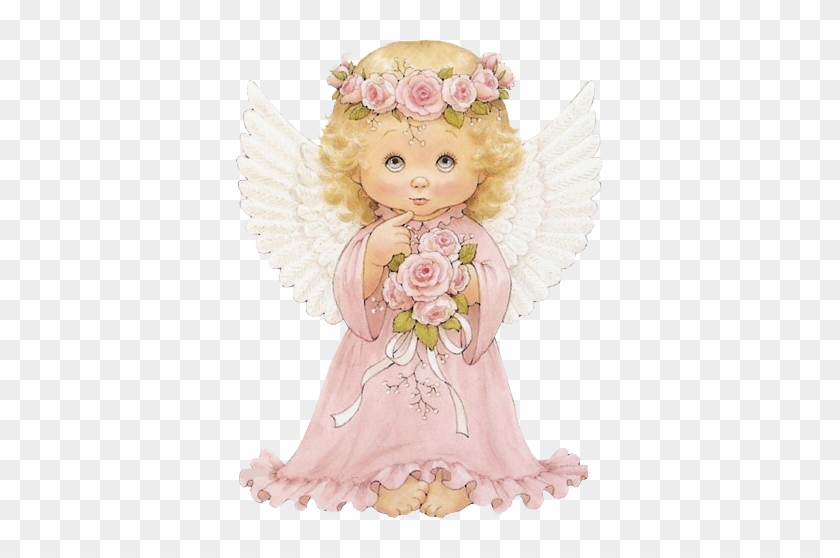 Cute Cherub With Roses Clipart - Angel Png #1242895