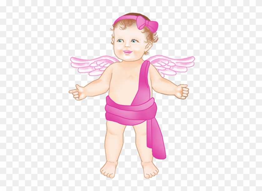 Pink Baby Angel Clipart - Pink Baby Angel Png #1242915