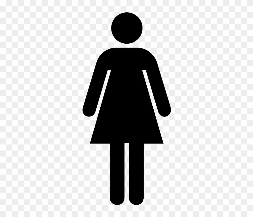 Bathroom Sign, Silhouette, Female, Toilet, Public, - Female Toilet Sign #1242946