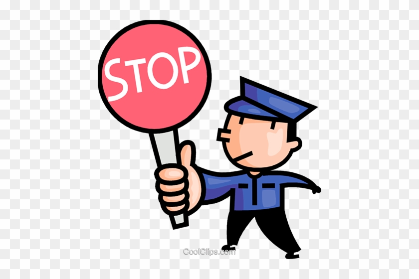 Crossing Guard Vektor Clipart Bild - Stop Clipart #1242964