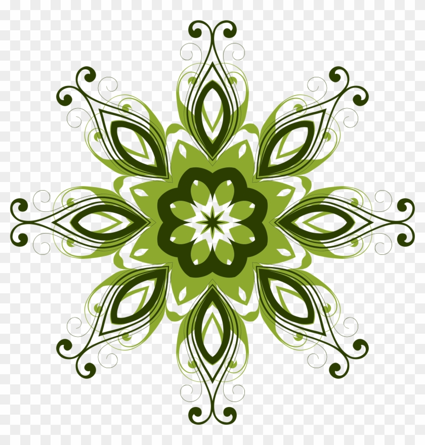 Flower Design Image - Flower Vector Green Png #1243012