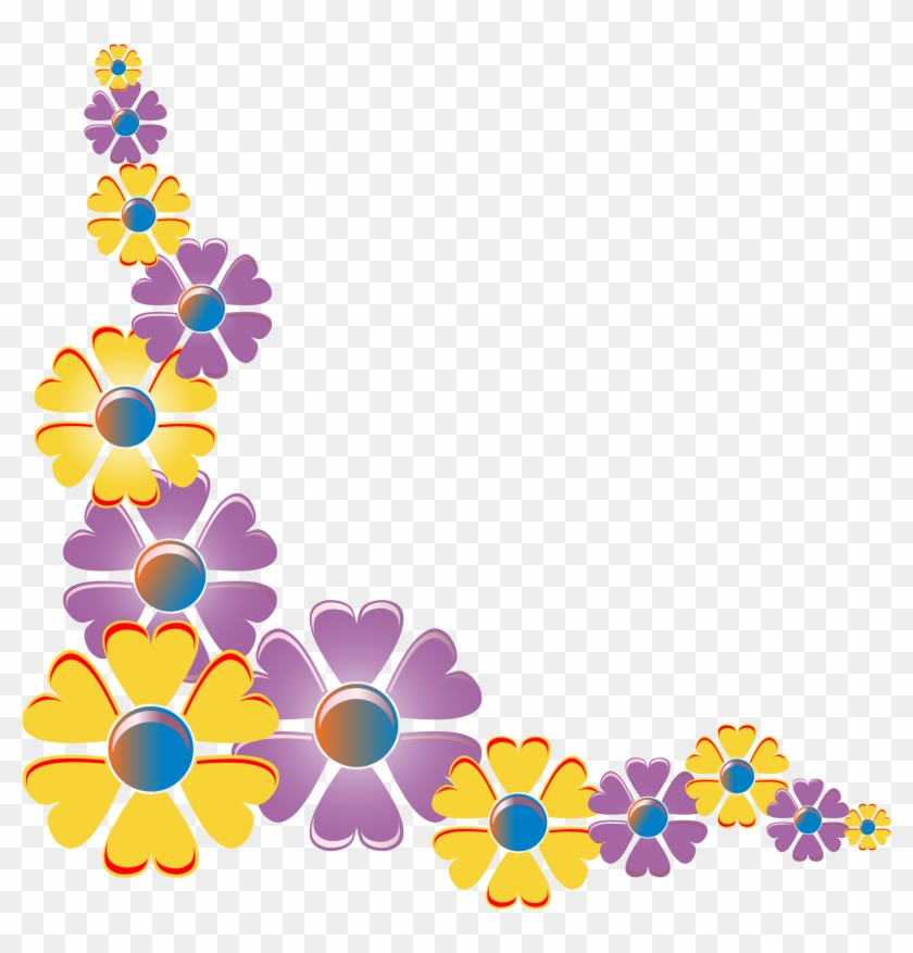 This Free Icons Png Design Of Flower Corner Variation - Clip Art Flowers #1243029