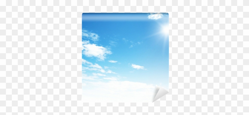 Blue Sky Background With Tiny Clouds Wall Mural • Pixers® - Winter #1243062