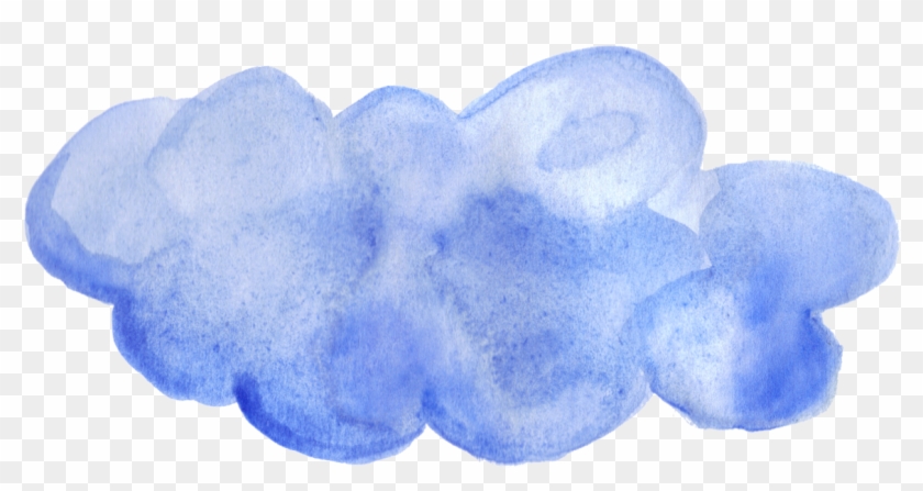 8 Blue Watercolor Clouds - Water Color Clouds Png #1243073