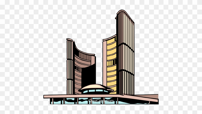 Toronto City Hall Royalty Free Vector Clip Art Illustration - Toronto City Hall #1243123