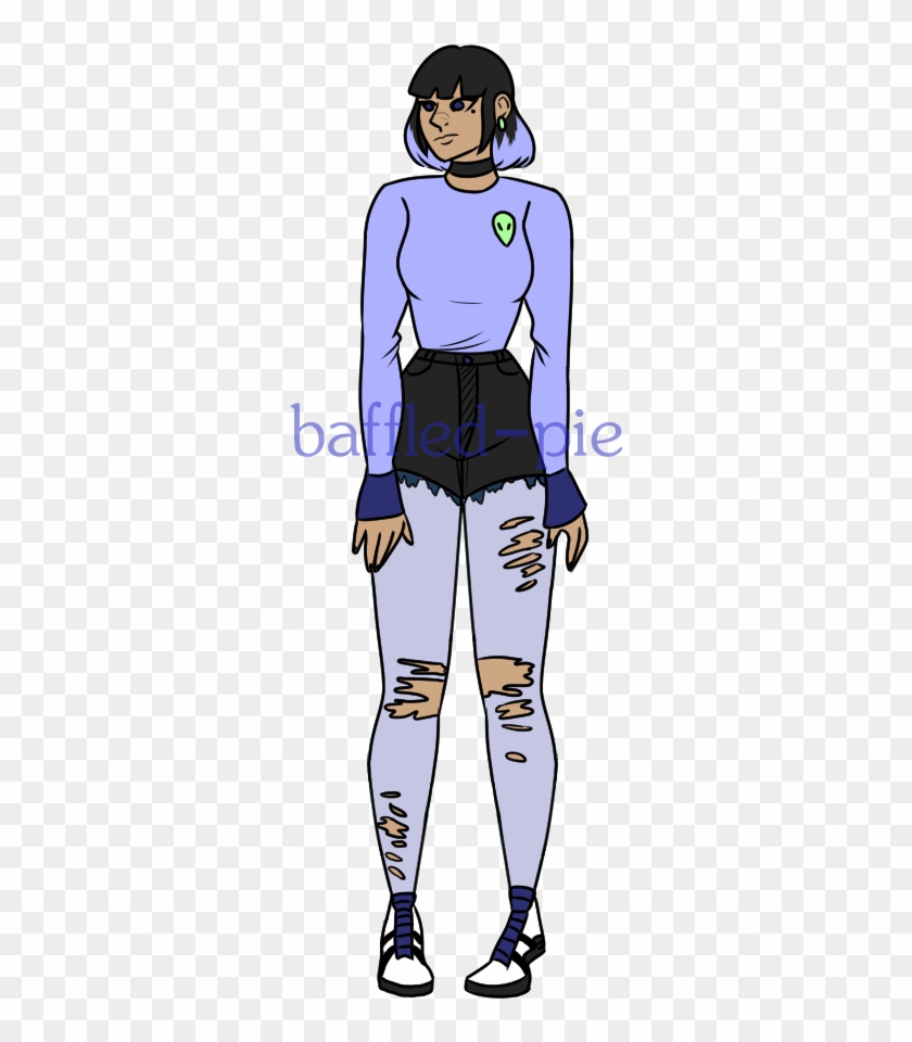 Blue Aesthetic Girl Adopt - Aesthetic Girl Drawing #1243160