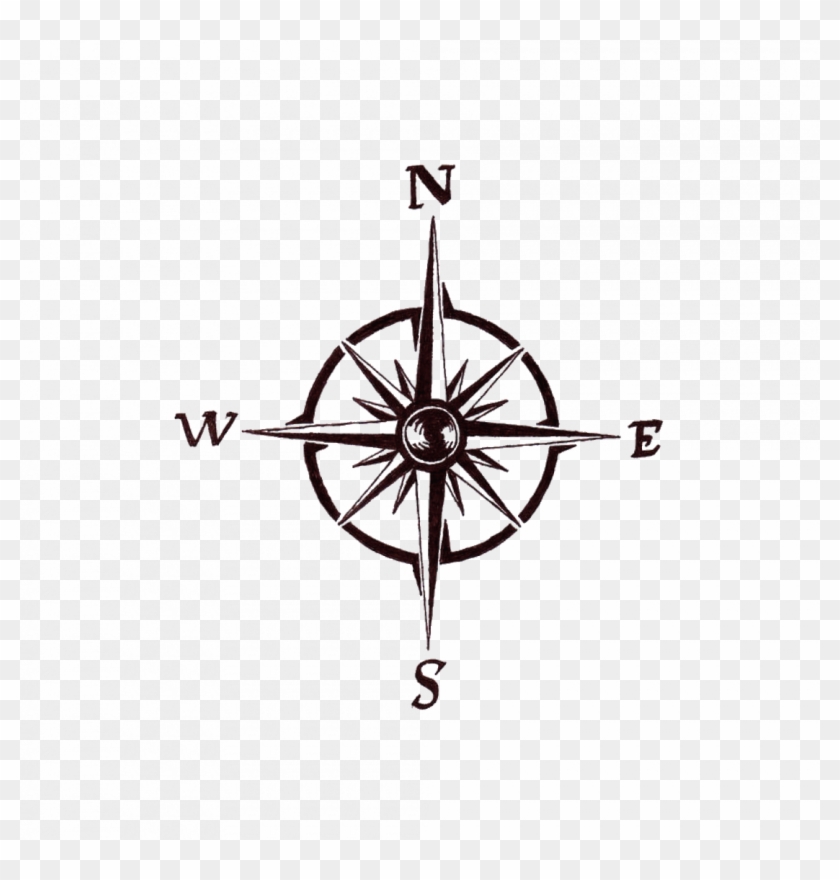 Временная Тату Компас - Simple Compass Rose Tattoo #1243167