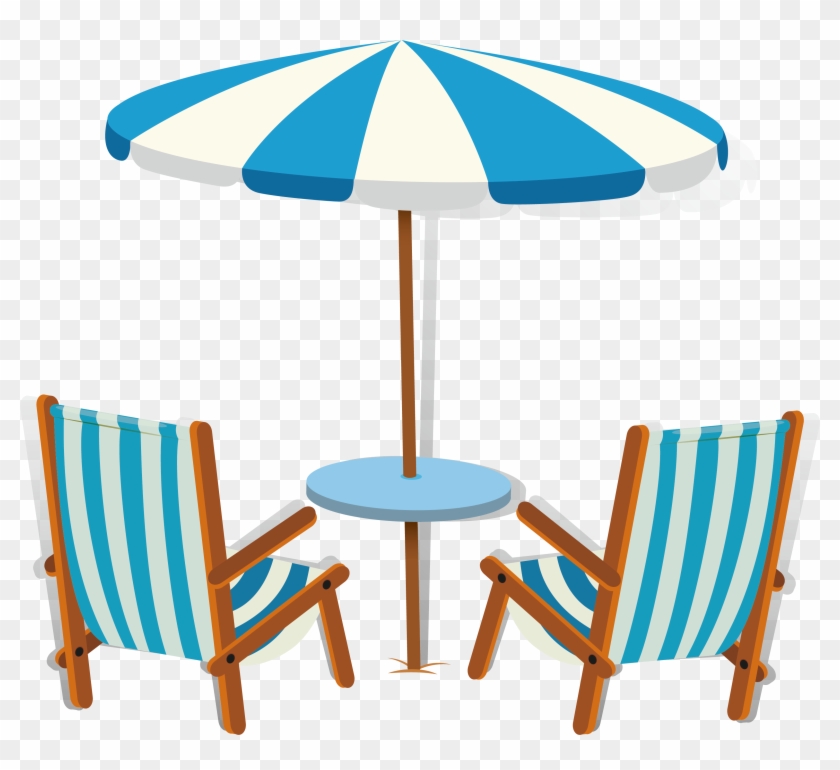 Euclidean Vector Chair Beach Illustration - Clip Art #1243191