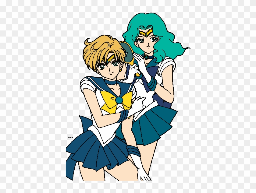 Sailor Uranus, Sailor Neptune - Clip Art #1243267