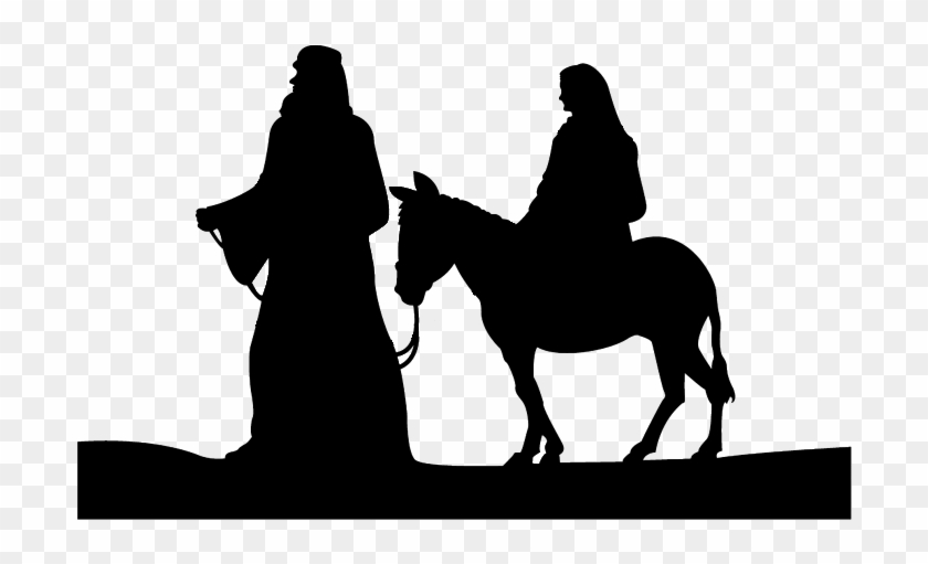 Black And White Nativity Clip Art - Merry Christmas Religious Backgrounds #1243266