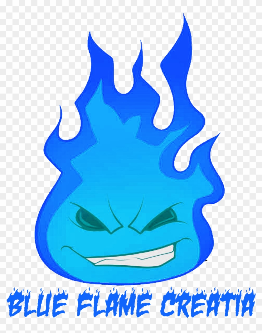 Blue Flame Creatia Blue Candle Cartoon - Sperma Skate #1243276