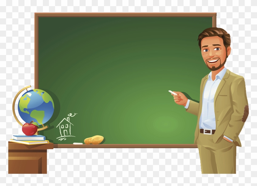 Teacher Blackboard Student Clip Art - Teacher Illustration #1243275