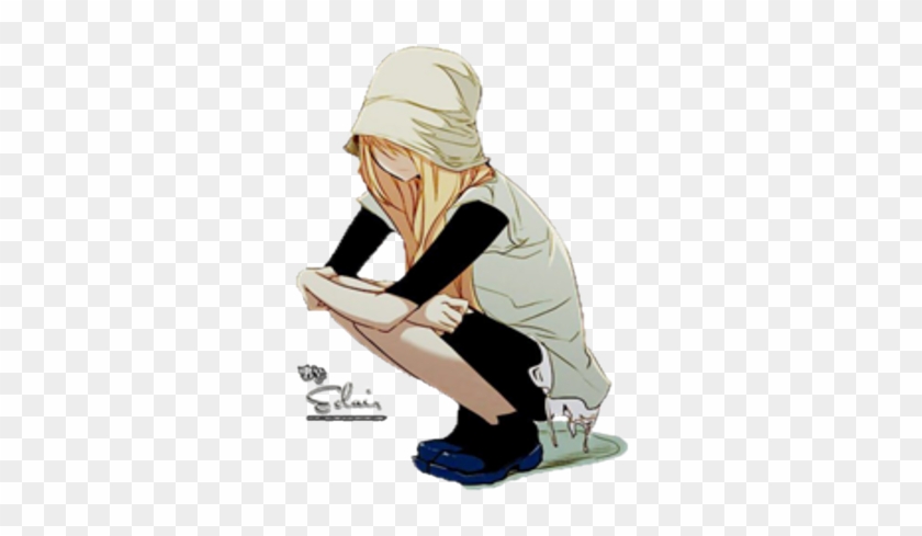Anime Lonely Girl - Blonde Anime Girl Sad #1243311