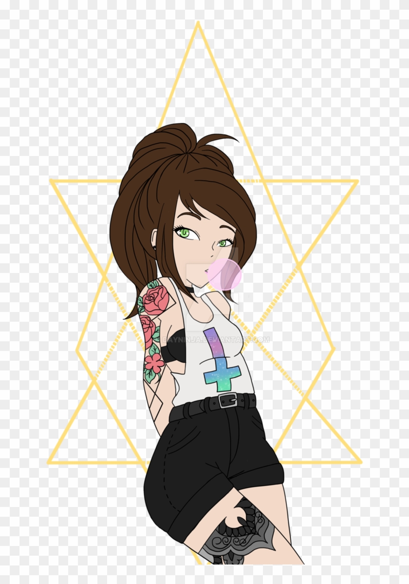 Tattoo Girl By Dayninja - Cartoon #1243341