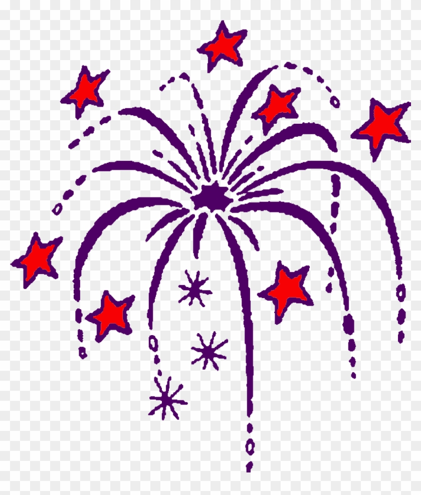 Mounds View Festival In The Park - Clip Art Black And White Fireworks #1243463