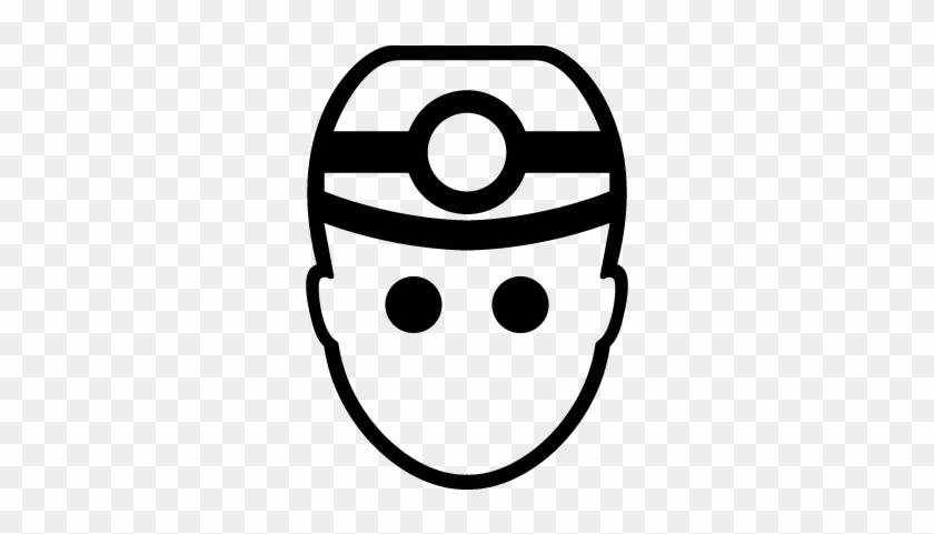 Miner With Mining Helmet Vector - Medicine #1243549