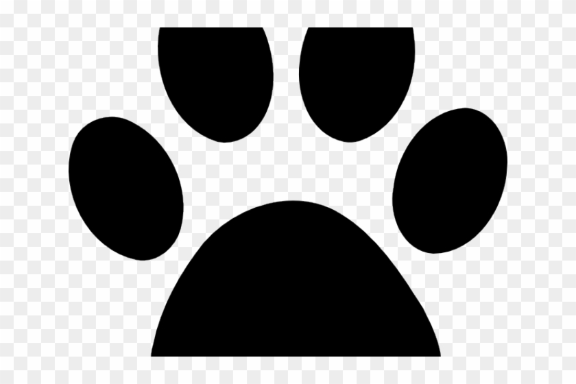 Panther Clipart Paw Print - Circle #1243818