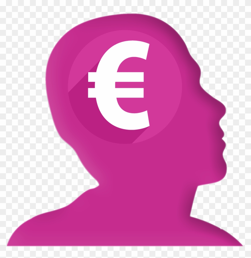Icon Head Profile Euro Money Png Image - Icone Homme Tête Euro #1243883