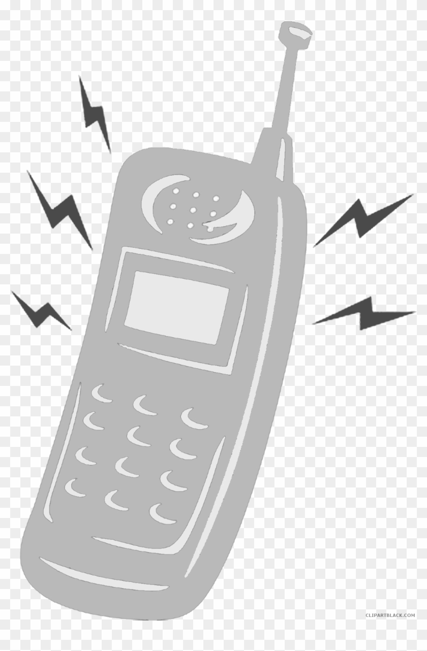 Cell Phone Ringing Tools Free Black White Clipart Images - Cell Phone Ringing #1243932