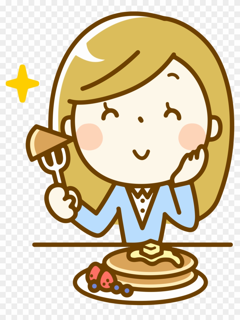 Big Image パン ケーキ を 食べる イラスト Free Transparent Png Clipart Images Download