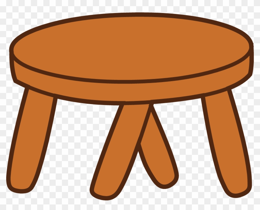 Stack Chairs On Table Clipart Free - Footstool Clipart #1244108