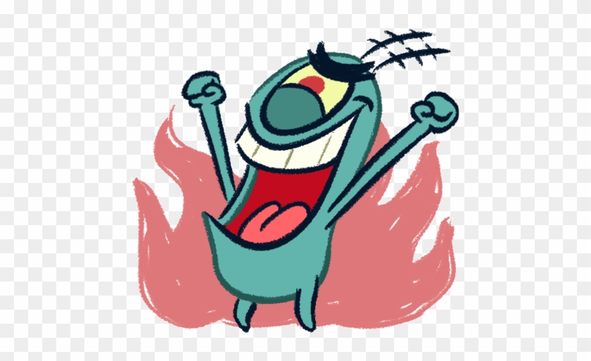 Spongebob Hintergrund Titled Plankton Sticker - Plankton Sticker #1244106