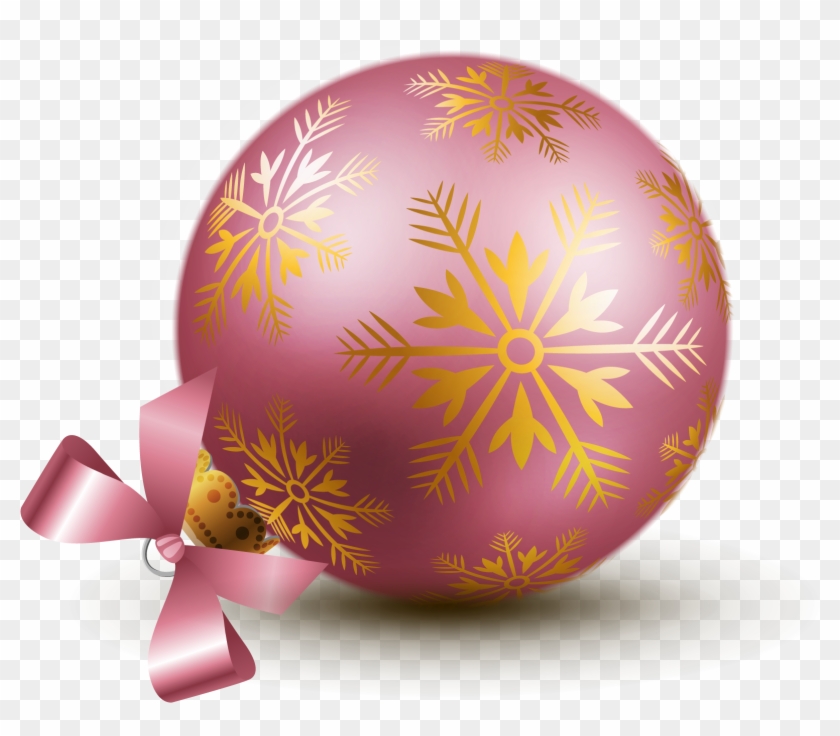 Pink Clipart Christmas Decoration - Pink Christmas Ornament Transparent #1244205