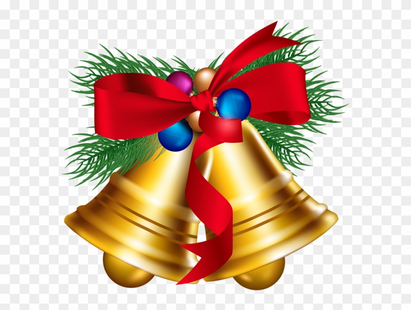 Christmas Bells With Christmas Ballls Png Clipart Image - Christmas Bells Png #1244225