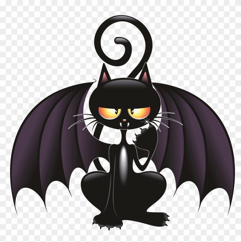 Cat Bat Kitten Cartoon - Kotek Nietoperz #1244321