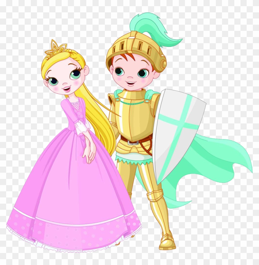 Knight Princess Cartoon Illustration - Cartoon Princess #1244348