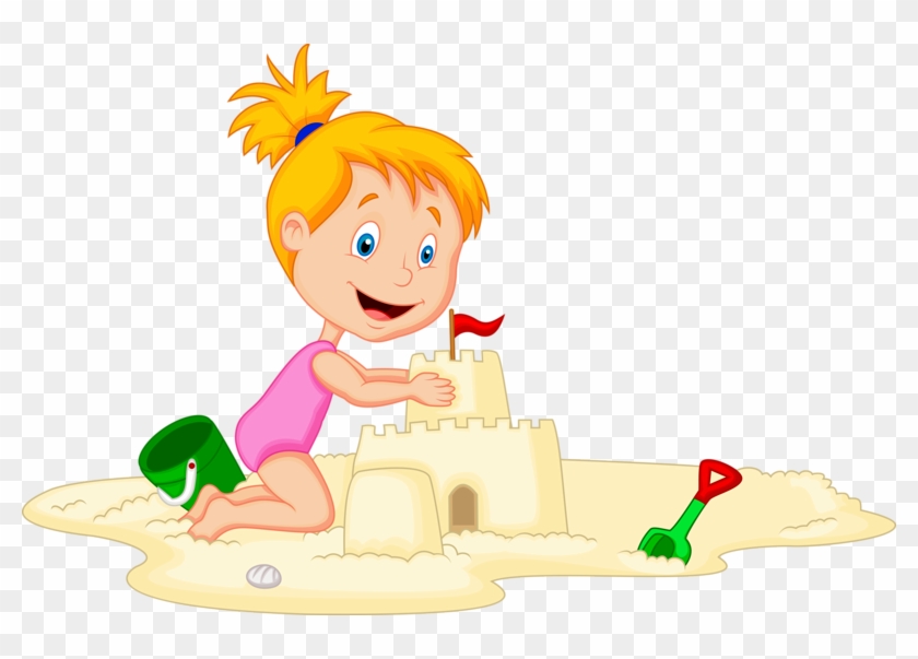 Castle Sand Art And Play Child Illustration - Enfants A La Plage Dessin #1244362