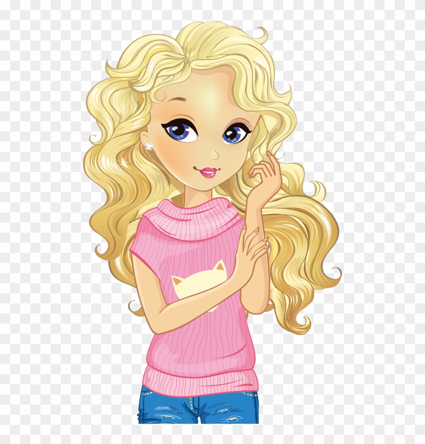 Girl Drawing Doll Clip Art - Blonde Girl Drawing #1244411