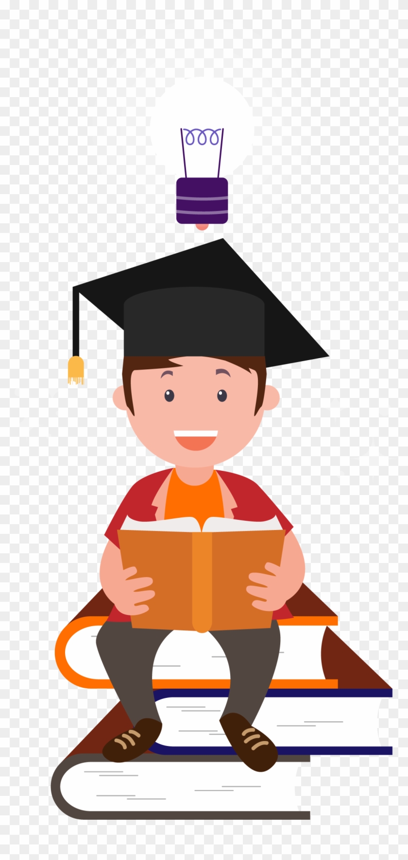 Student Reading Clip Art - Образование Вектор #1244452