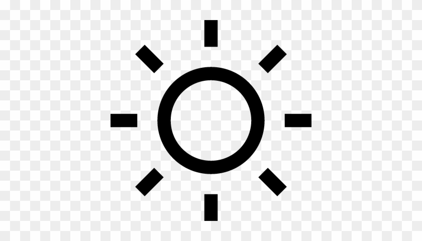 Sun Shape Of A Circle With Straight Rays Vector - Vector Graphics #1244500