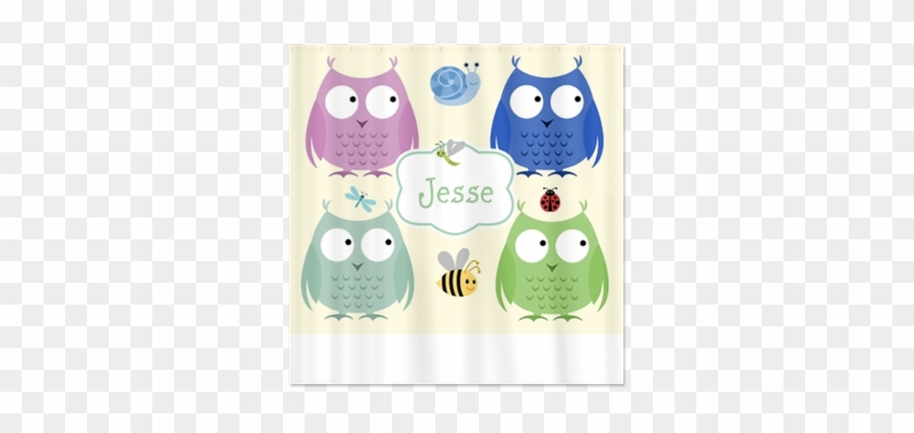 Owl Friends Blue Shower Curtain - Personalize It! Owl Friends Blue Throw Blanket #1244675