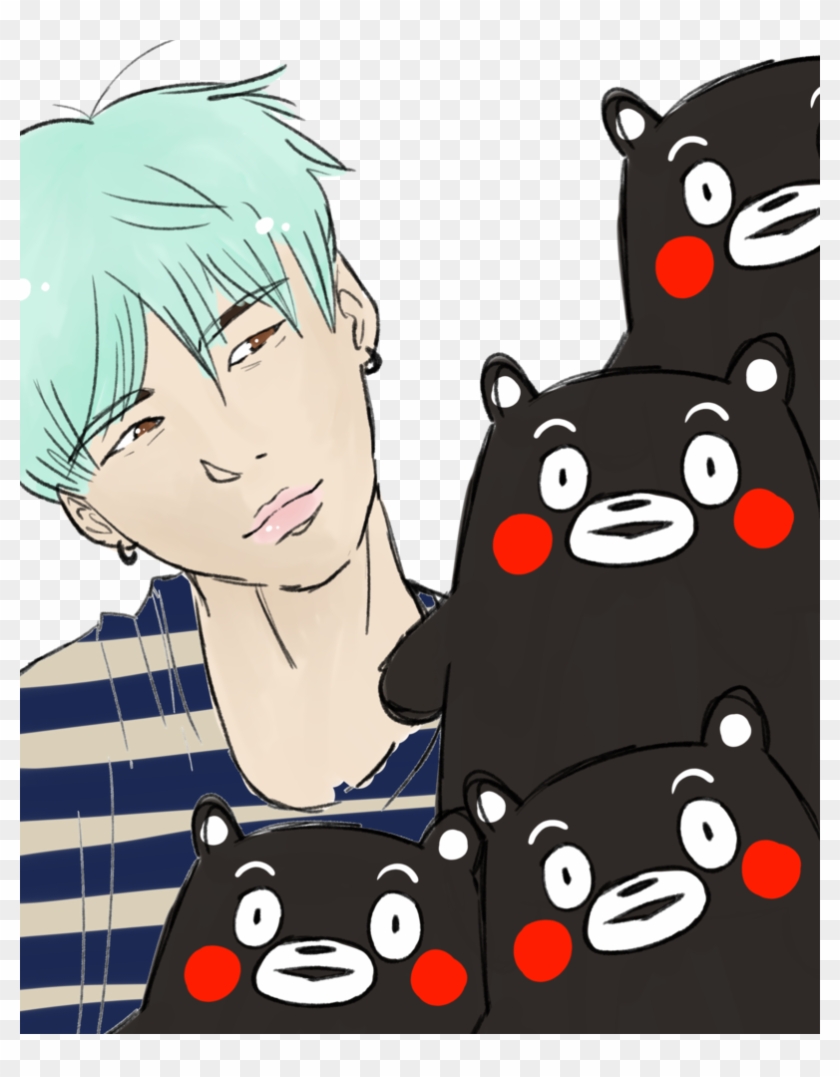 Yoongi And Kumamon By Fountain-pen17 - Cartoon #1244776