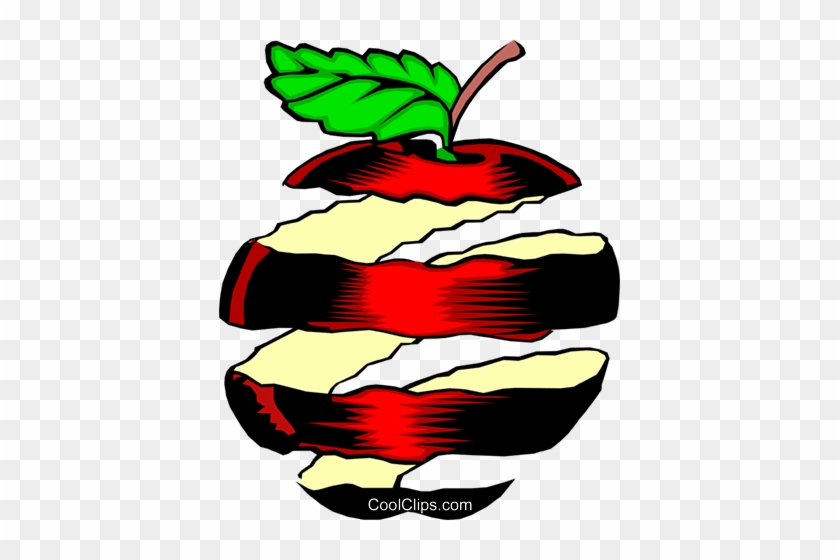 Apple Peel Royalty Free Vector Clip Art Illustration - Fruit Peels Clipart #1244820