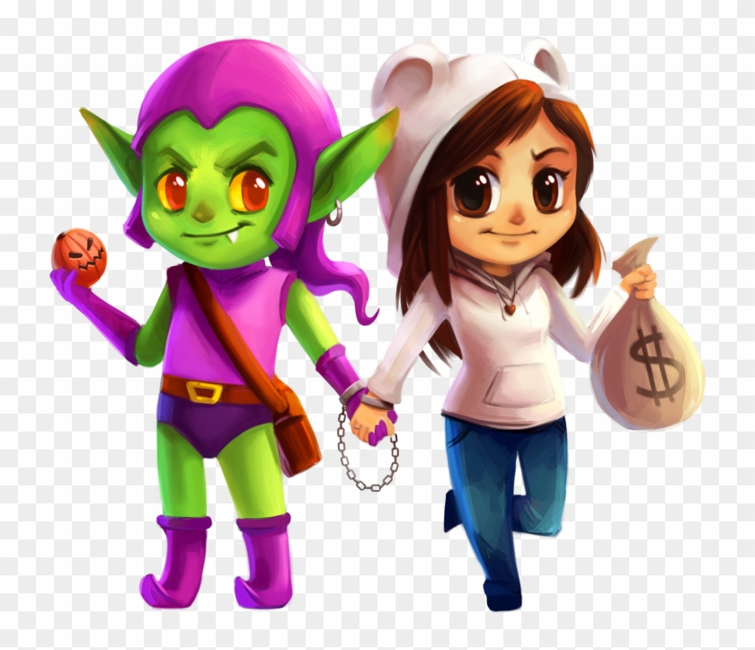 Chibi Commission For Space-rabbit &nbsp - Green Goblin X Gaby #1244849