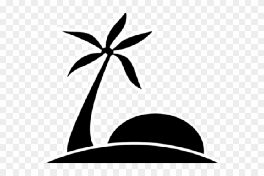 Beach Silhouettes Cliparts - Beach Clip Art Black And White #1244876