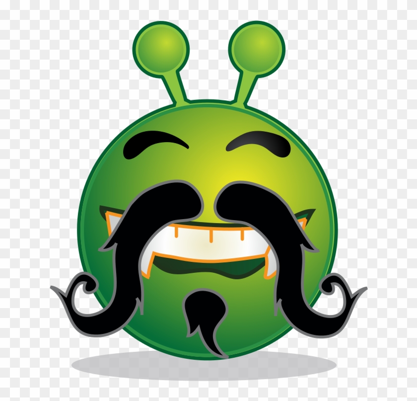 Smiley Green Alien Moustache - Cafepress ! Iphone 7 Plus Tough Case #1244881