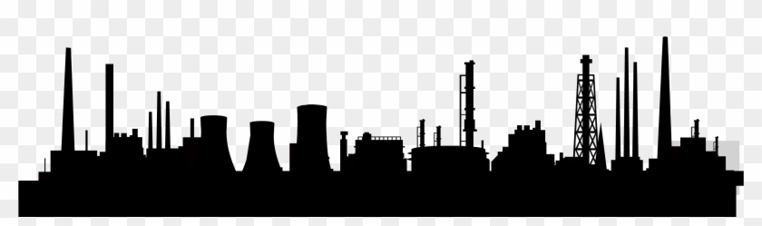Factory Silhouette Skyline Vector Black City Coal Factory - Industry Silhouette #1244912