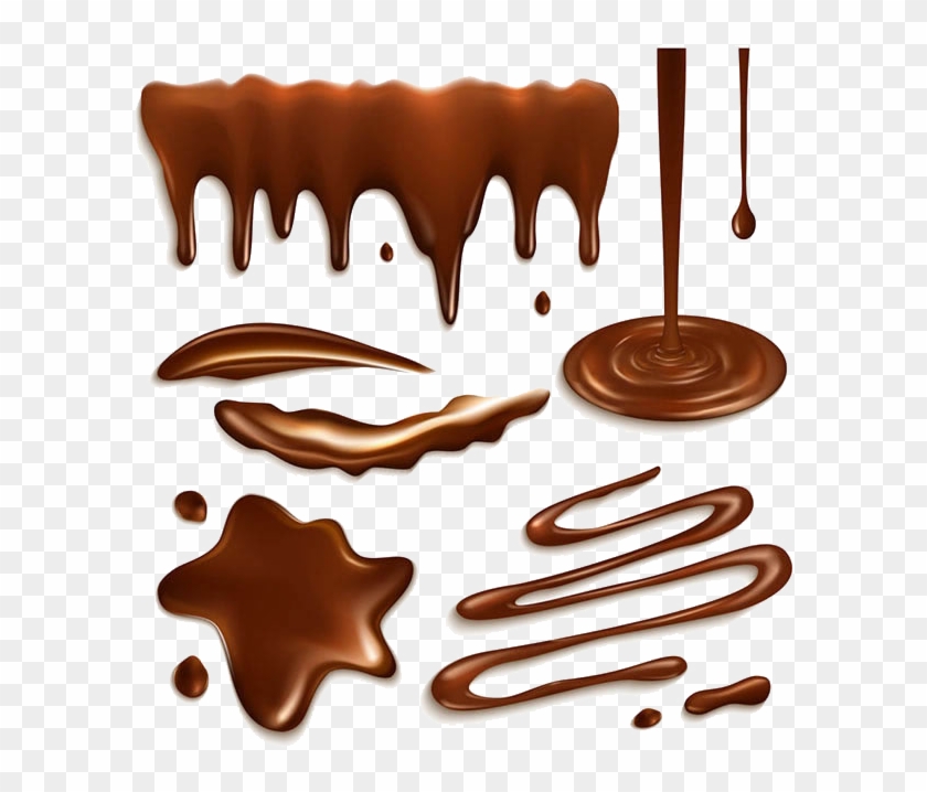 Milkshake Icing Chocolate Bar Cupcake - Melted Chocolate Vector Free #1244938