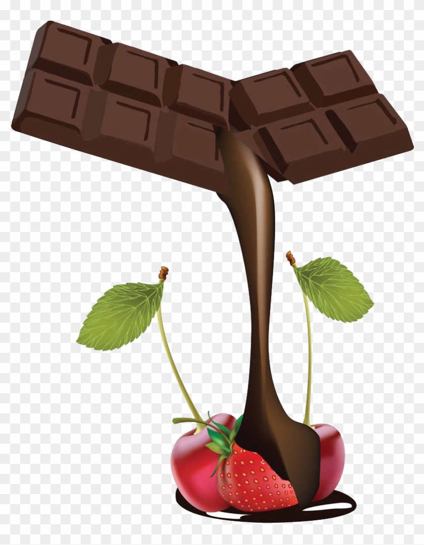 Chocolate Fruit Royalty-free Clip Art - Frutas Con Chocolate Dibujo #1244986