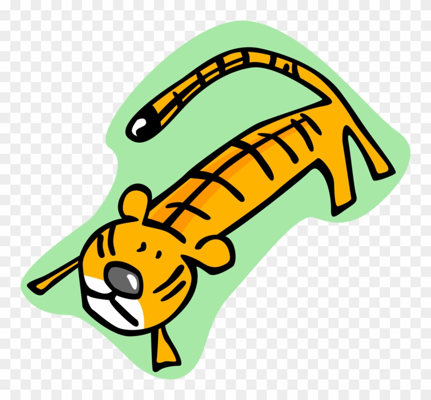 Vector Illustration Of Cartoon Bengal Tiger - Cute Tiger #1245100