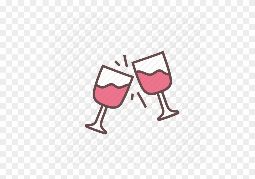 Cocktail Clipart Cheer - Cartoon Pink Glass Of Wine #1245112