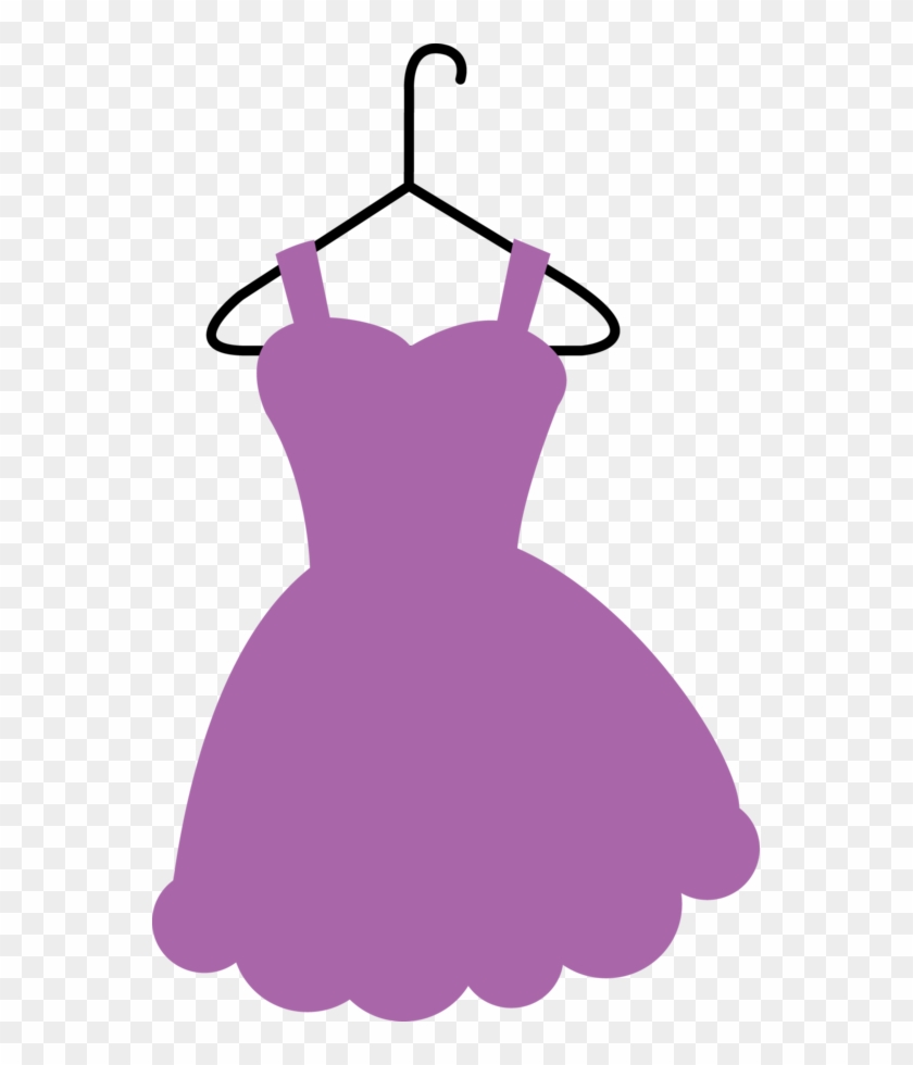 Clip Art Purple Cocktail Dress - Dress With Hanger Clipart #1245118