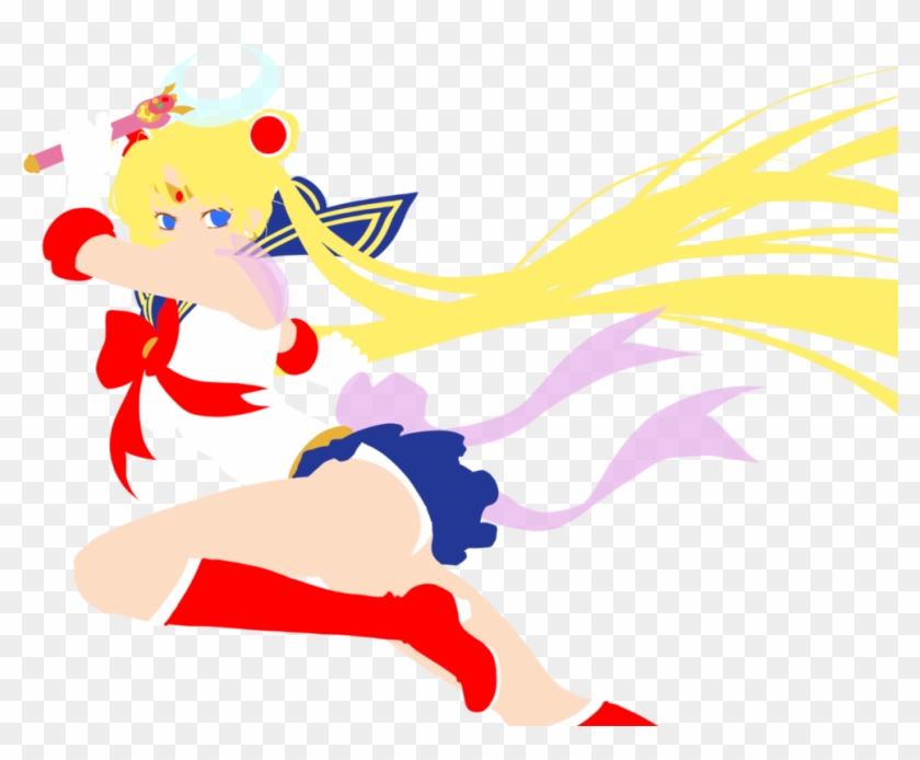 Sailor Moon Attack Minimalist By Crystallized Rose - Sailor Moon Action Poses Png #1245133